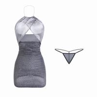 Manyan Sexy OL Uniform Set - Strapless Secretary Skirt & Shiny Nightclub Outfit for Confident Women thumbnail