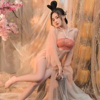 Miko Classical Chinese Lingerie Set - Sexy Summer Hanfu Sleepwear for Women, Thin Doudou Style Nightwear thumbnail