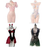 Molove Sexy Lace Bustier Dress - Hot Office Secretary Costume for Couples, No-Remove Intimate Sleepwear thumbnail