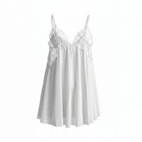 Night-Serene Lace Sheer Sleep Dress - Seductive Open-Crotch & Cheek-Revealing Sensual Lingerie for Women thumbnail