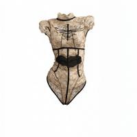 Night Silk Sensual Lace Bodysuit - Sexy Backless Cutout Outfit with Adjustable Straps thumbnail