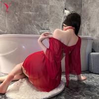 Night Silk Sensual Sheer Mesh Sleep Dress with Open-Crotch Design – Sexy Lingerie Nightwear Outfit thumbnail