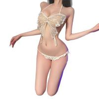 Night Silk Sexy Lingerie Set - Butterfly Bikini Top & Tie-Dye Belly Dance Bodice Outfit thumbnail