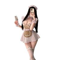 Night Silk Sexy Maid Costume - Flirty Chef Cosplay Outfit with Ruffled Hem & Sweet Servant Style thumbnail
