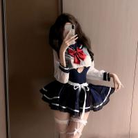 Night-Su Seductive Lingerie Set - Two-in-One Sailor Uniform Costume for Role Play & Sensual Wear thumbnail
