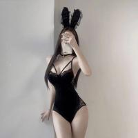 Nightclub Cat Bunny Girl Maid Costume - Sexy Open-Crotch Cosplay Bodysuit Set for Adults thumbnail