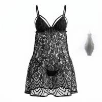 NightSi NightSe Sexy Lace Babydoll Sleepwear for Women – Sheer Tempting Mesh Cami Dress with Adjustable Straps thumbnail