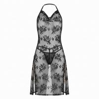 NightSi NightSe Sexy Lace Cami Dress - Pure Temptation Sleepwear & Lingerie Set with Side Slit Design thumbnail