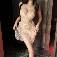 NightSigh Lace Sheer Sexy Babydoll Dress - Ultra-Thin Adjustable Drawstring Sleepwear for Small Bust thumbnail