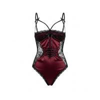 NightSigh NightSeduce Seductive Lace Bodysuit - Passionate Open-Crotch Sleepwear & Roleplay Uniform Set thumbnail