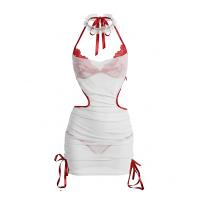 NightSigh NightSeduce Sexy Nurse Costume Set - Busty Alluring Pure-Temptation Bodysuit with Chest Cutout & Tight Skirt thumbnail