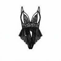 NightSiren Lace Bodysuit - Sexy Open-Crotch Erotic Sleepwear, Seductive Seamless Intimate Lingerie for Women thumbnail