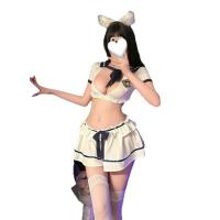 NightSiren Sweet-Spicy Sailor Uniform Set - Seductive College Style Mini Skirt Lingerie Outfit thumbnail