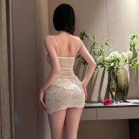 NightSiYeSe Transparent Lace Sleep Dress - Sexy Sheer Mesh Camisole Nightgown, Pure & Tempting Style for Women thumbnail