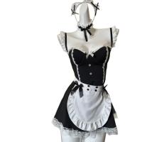 NightYiAi Plus Size Sexy Maid Costume Set with Underwire Push-Up Bra & Matching Sleepwear thumbnail