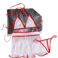 Nurse Costume Lingerie Set - Seductive Sheer Angel Role Play Outfit with Lace Trim & Open Design thumbnail