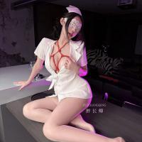 Nurse-Themed Lingerie Set - Sexy Open-Crotch Costume for Couples Play & Intimate Nights thumbnail