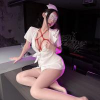 Nurse-Themed Lingerie Set - Sexy Open-Crotch Costume for Couples, Pure & Tempting Intimate Wear thumbnail