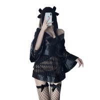 Oshilin Japanese Lace Kimono Lingerie Set - Sexy Cosplay Maid Costume for Role Play thumbnail