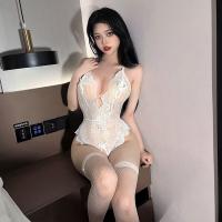 Passion Lingerie Set - Ultra-Thin Seductive Backless Bodysuit with Cut-Outs & Open-Crotch Design thumbnail