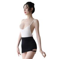 PinXian Sheer Mesh Bodysuit - Transparent Ice Silk Open-Crotch High-Neck One-Piece Swimsuit Style Lingerie thumbnail