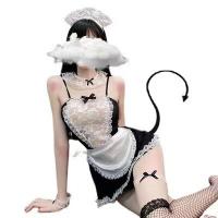 Playful Maid Costume for Women – Sheer Lace Sexy Lingerie Outfit with Free Shipping & Low Price thumbnail