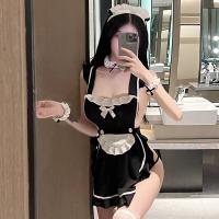Plump Fox Lingerie Set - Sexy No-Remove Maid Costume with Lace Apron & Tied Uniform thumbnail