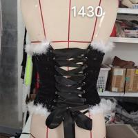 Plus Size Gothic Christmas Corset Set - Elegant Victorian Teddy & Velvet Holiday Lingerie Outfit for Women thumbnail