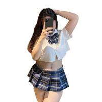 Plus Size JK Uniform Skirt for Curvy Women - Schoolgirl Style Short Skirt, Cute & Flirty Bedroom Outfit thumbnail