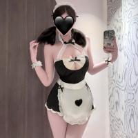 Plus Size Maid Costume Sexy Lingerie Sleepwear - Hot Open-Crotch Role Play Outfit for Adults thumbnail