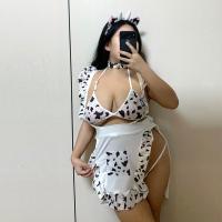 Plus Size Maid Costume for Women - Cute Cowgirl-Themed Lingerie Set, Sexy Role Play Outfit for Adults thumbnail