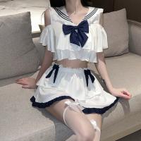 Plus Size Seductive Sailor Style Lingerie Set – Pure & Tempting JK Uniform with Sheer Soft Girl Outfit thumbnail