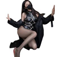Plus Size Sexy Bondage Bodysuit - Seductive No-Remove Erotic Outfit, QQNY Uniform Set for Women thumbnail