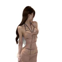 Plus Size Sexy Lace Bondage Outfit - Sheer See-Through Uniform Set for Date Night & Role Play thumbnail