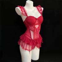 Plus Size Sexy Lace Corset Bodysuit with Underwire – Busty-Look Enhancing Seamless No-Remove Set for Women thumbnail