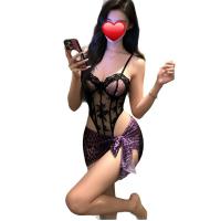 Plus Size Sexy Leopard Print Bodysuit with Underwire - Busty Pure & Tempting Midnight Lingerie Set thumbnail