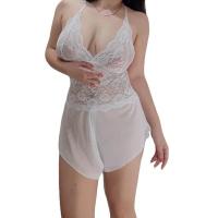 Plus Size Sexy Lingerie Set for Curvy Women - Transparent Mesh Bodysuit with Open-Crotch Design for Bedroom Romance thumbnail