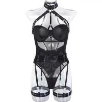 Plus Size Sexy Lingerie Set - Revealing Busty Role Play Outfit, No-Remove Outdoor Thong Bra Ensemble thumbnail