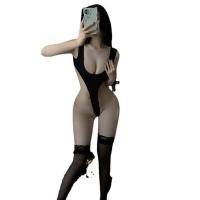 Plus Size Sexy Lingerie Set - Seductive Open-Crotch Bodysuit, Busty Allure Uniform Style, Hot & Easy-Remove Outfit thumbnail