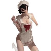 Plus Size Sexy Maid Costume Set - Cute & Alluring Cosplay Uniform with Apron & Matching Lingerie thumbnail
