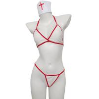 Plus Size Sexy Nurse Costume Set - Seductive Lace Bikini & Strap Top Uniform for Women thumbnail