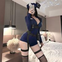 Plus Size Sexy Role Play Costume - Busty Cosplay Bodysuit & Skirt Set for Confident Women thumbnail