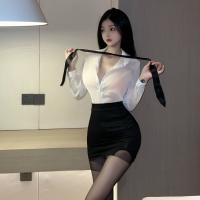 Plus Size Sexy Secretary Skirt Set - Office Chic Bodysuit & Blouse for Teachers, Nightclub & OL Outfits thumbnail