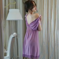 Plus Size Sexy Sleepwear for Women – Sheer Mesh Lace Nightgown, Elegant Transparent Silk Sleep Dress thumbnail
