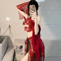 Plus Size Vintage Chinese Lingerie Set - Embroidered Hanfu-Style Doudou & Cheongsam for Role Play & Sensual Wear thumbnail