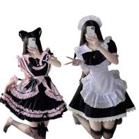 Pure & Alluring Cat-Themed Maid Costume - Sexy Lolita Bunny Girl Dress Set for Cosplay thumbnail