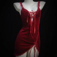 Pure & Alluring Chinese New Year Lingerie Set - Red Hot Holiday Bodycon Dress with Matching Sleepwear thumbnail