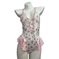 Pure & Playful Lingerie Set - Floral Lace Bodysuit with Adjustable Straps, No-Remove Sleepwear Outfit thumbnail