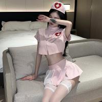 Pure & Playful Lingerie Set - Nurse-Themed Sexy Sleepwear for Small Bust, abstinence-Inspired Seductive Outfit thumbnail