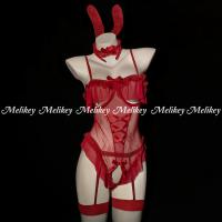 Pure & Playful Lingerie Set - Seductive Bunny Girl Sleepwear for Intimate Moments thumbnail
